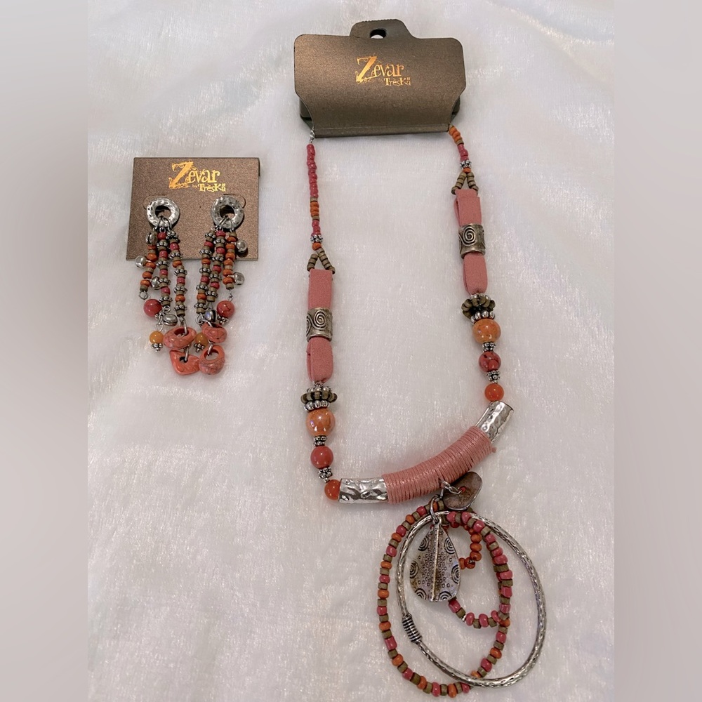 Zevar by Treska Necklace & Earring set